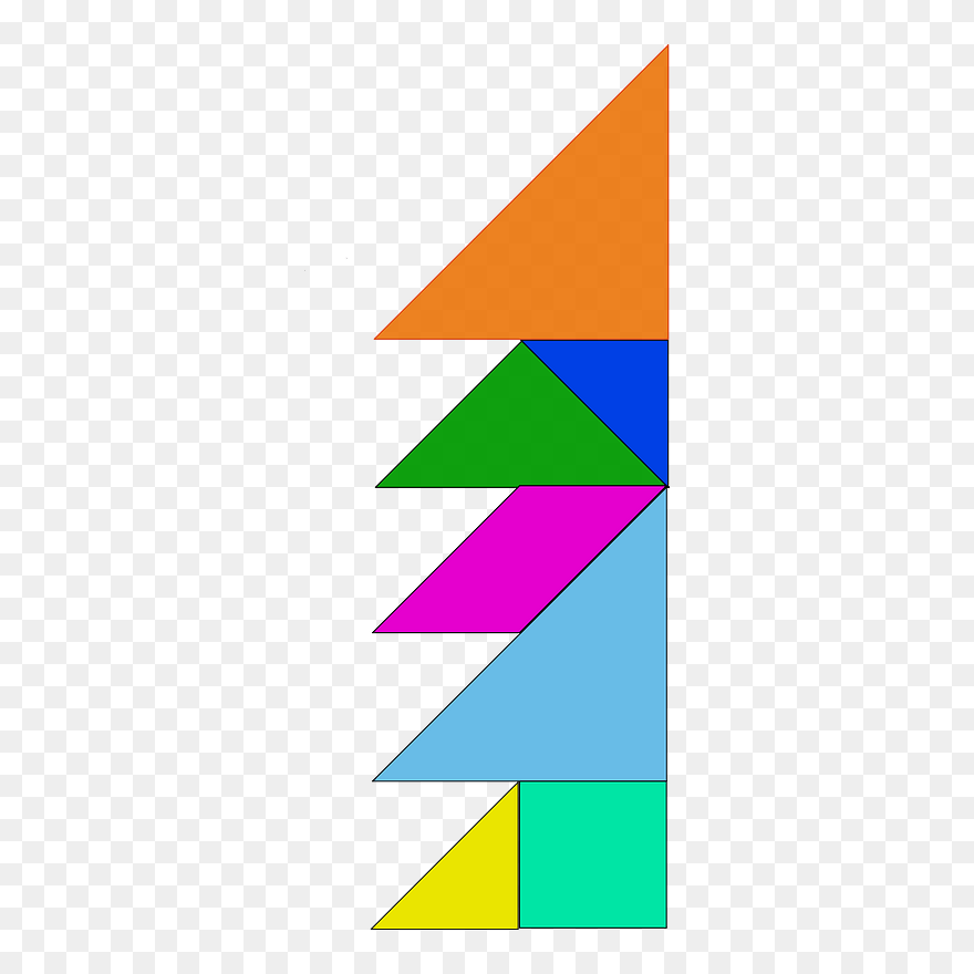 Tangram Pinetree Clipart - Tangram Trees - Png Download
