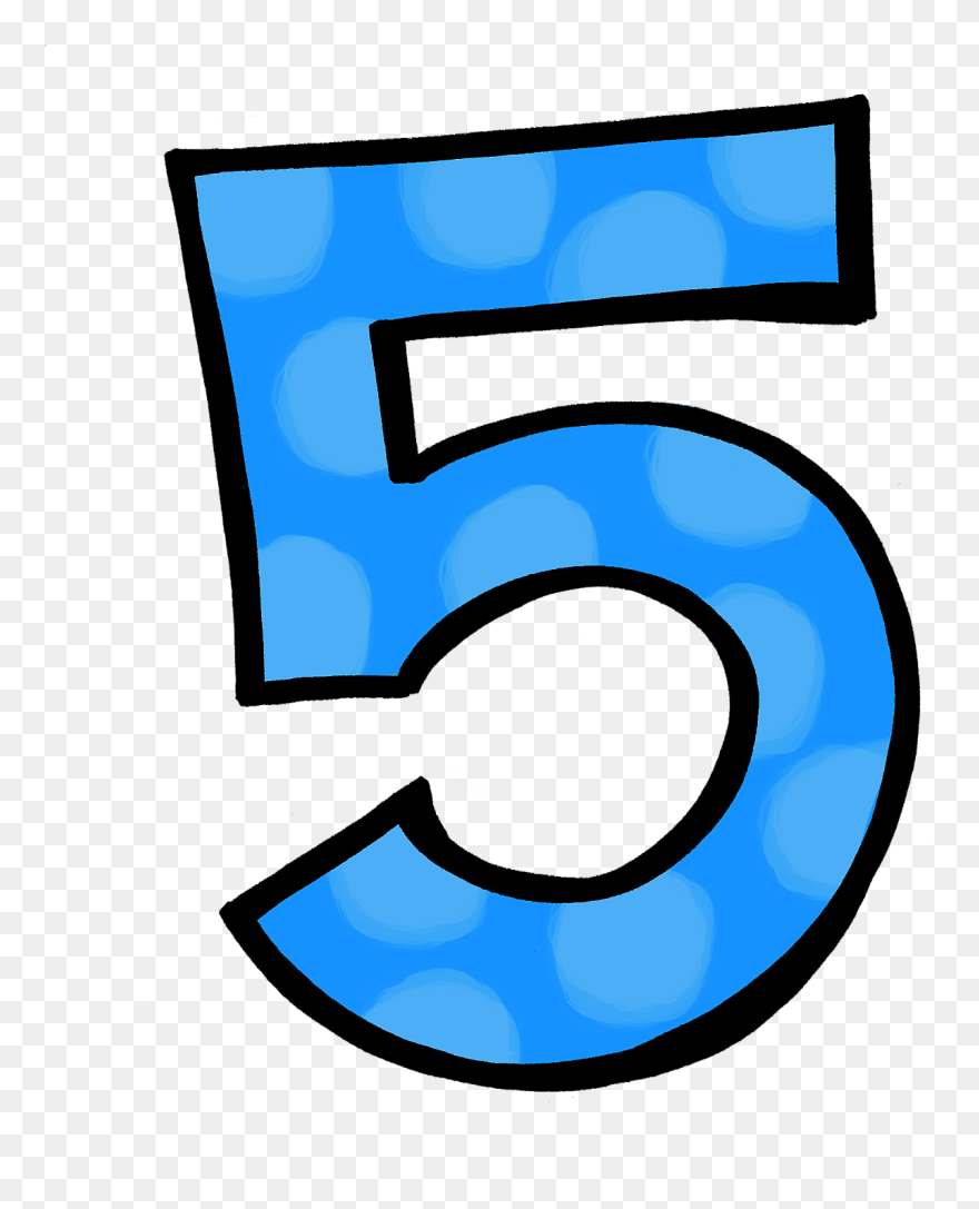 Polka Dot Number 3 Polka Dot Numbers Polka - Transparent Five Clip Art - Png Download
