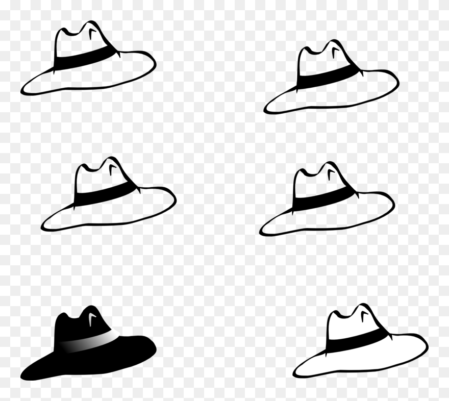 Black And White Book Clipart - Hats Black And White - Png Download