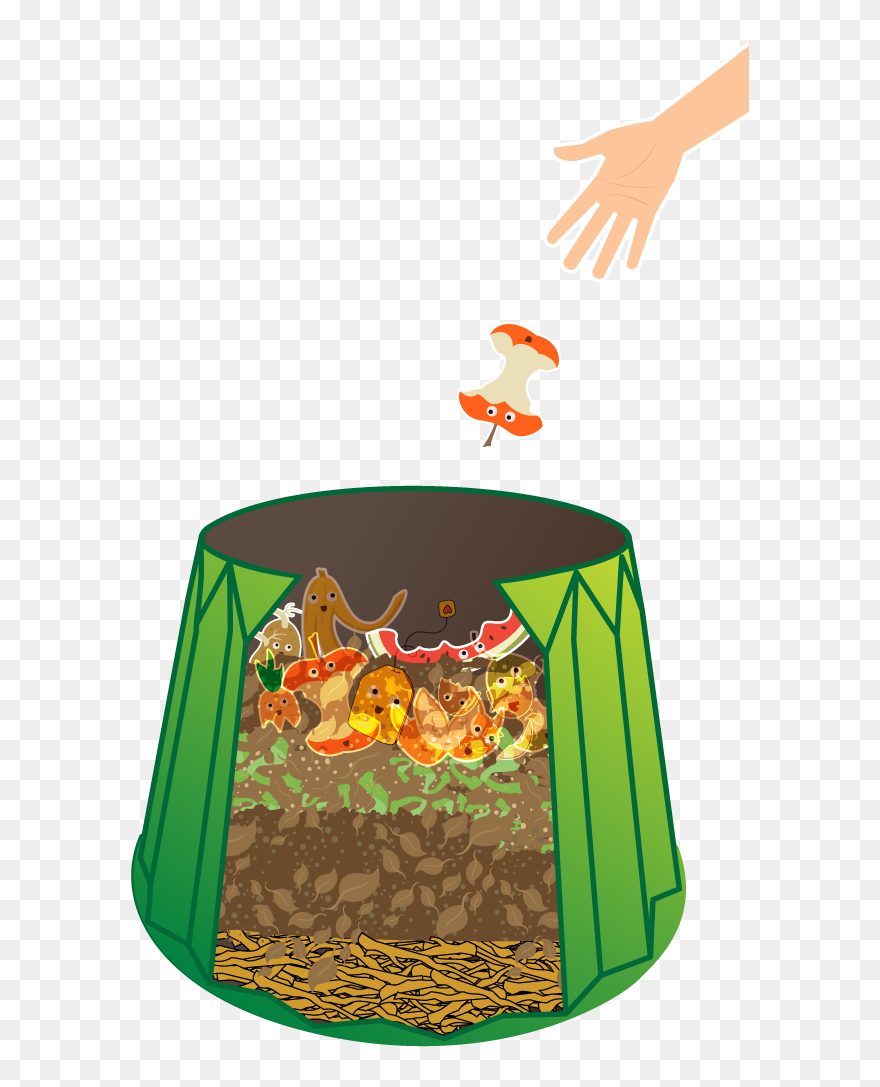 Feeding Compost Bin - Compost Bin Clipart - Png Download