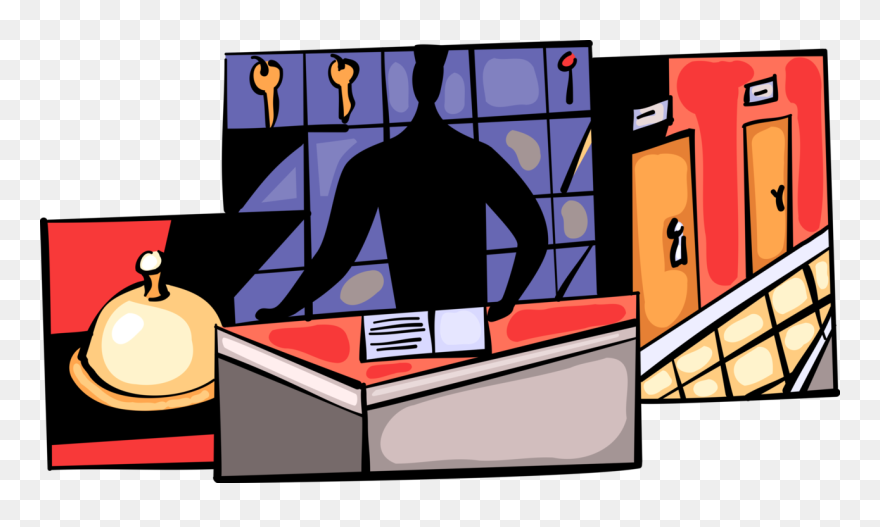 Vector Illustration Of Hospitality Industry Hotel Front - Clip Art - Png Download