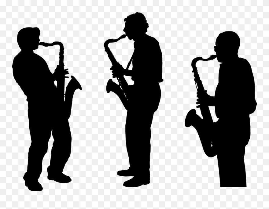 Saxophone Silhouette Musician Musical Ensemble - Musician Silhouette Png Clipart