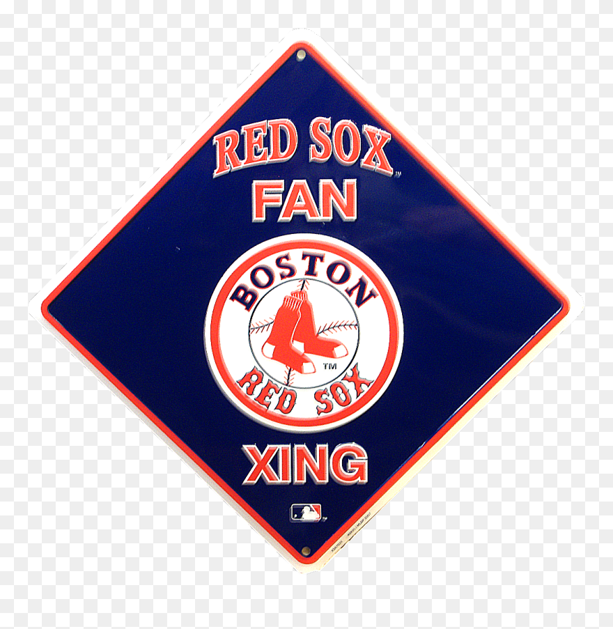 Boston Red Sox Baseball Fan Crossing Sign Diamond Shaped - Boston Red Sox Clipart
