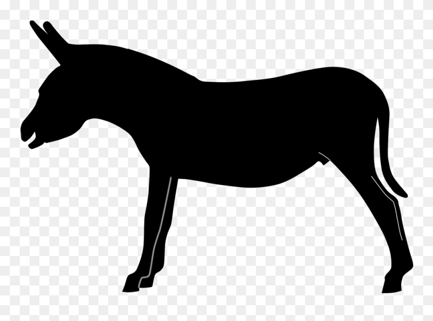 Donkey,pony,livestock - Ane Silhouette Png Clipart