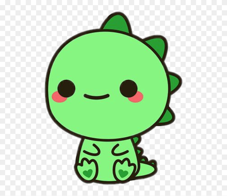 Cute Kawaii Dinosaur Clipart - Cartoon Cute Dinosaur Drawing - Png Download