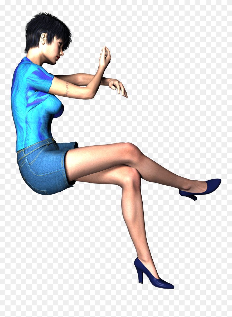 People Sitting Pose Clipart