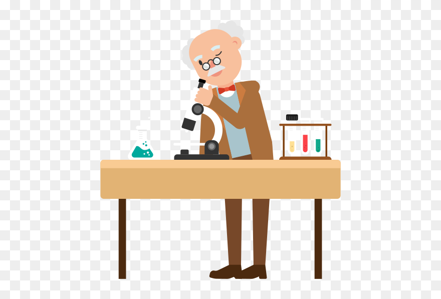 Looking Through A Microscope Transparent Clipart