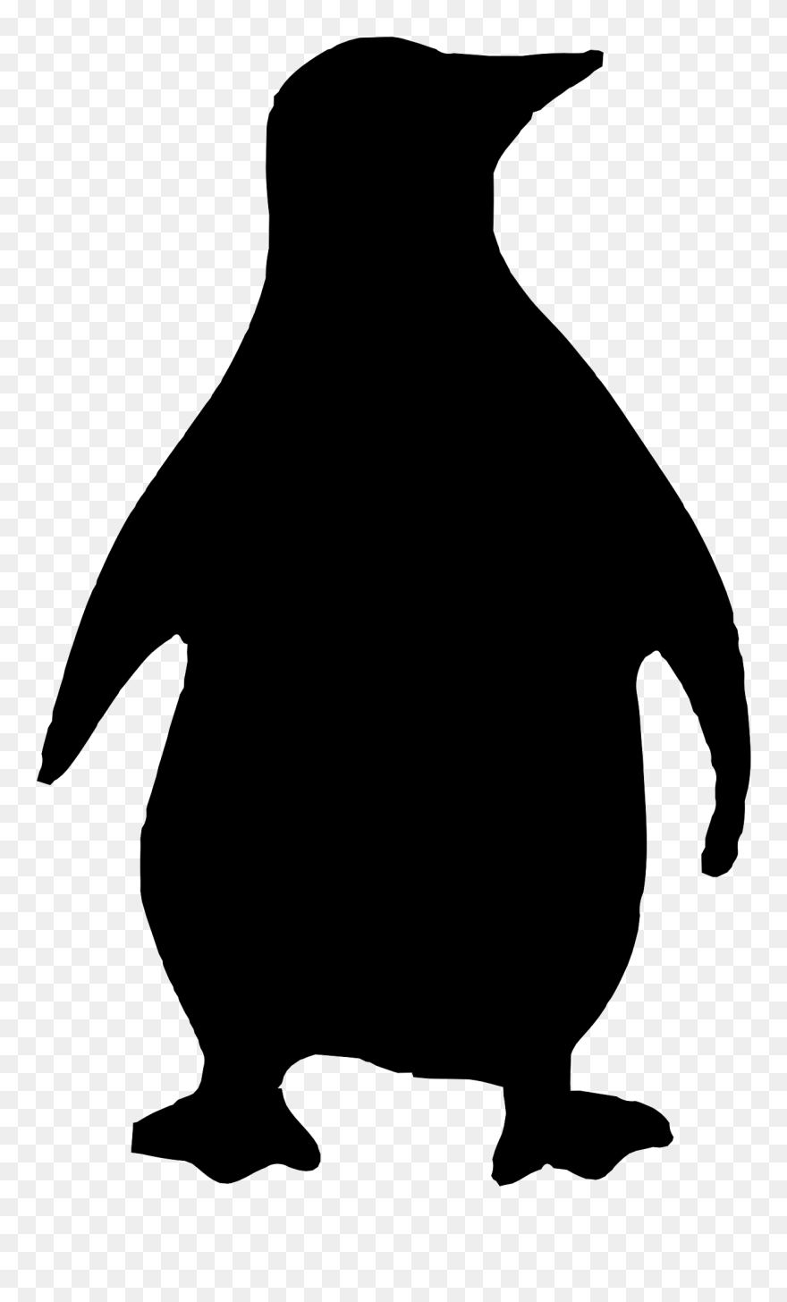 Shadow Clipart Penguin - Black Penguin Clip Art - Png Download