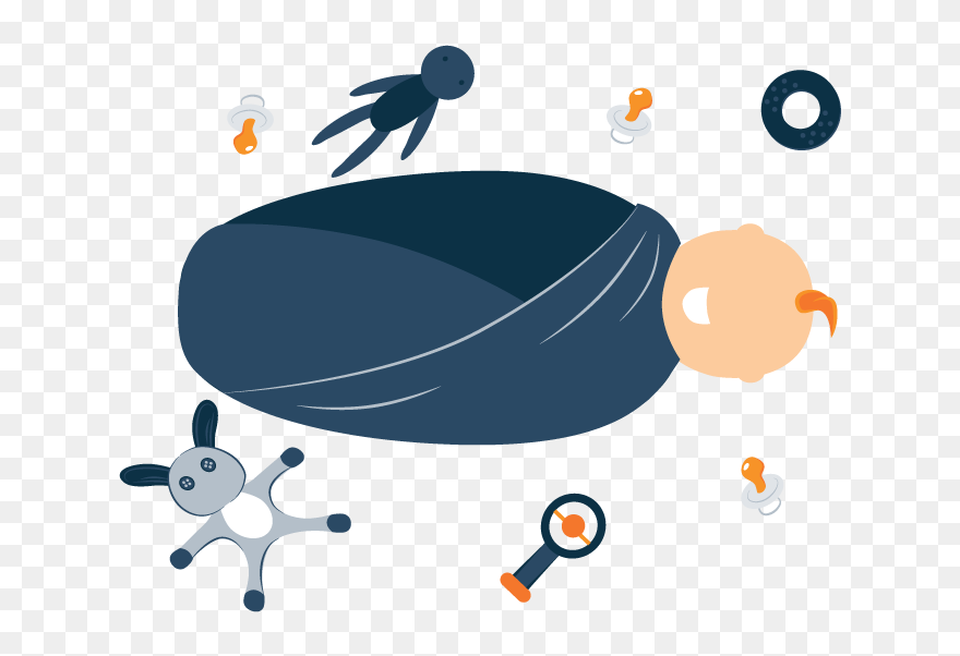 Swaddled Baby Smiling Illustration - Making A Difference Baby Graphic Clipart