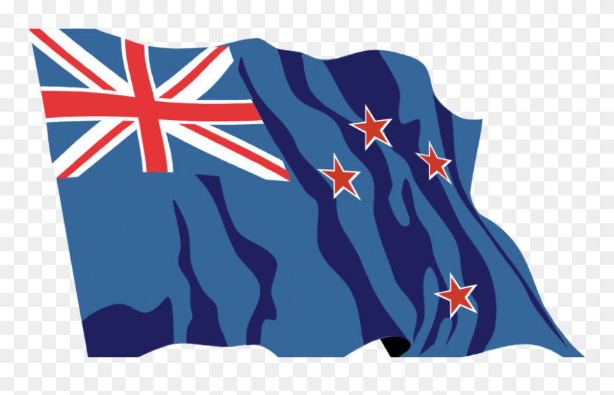 New Zealand Flag Waving Clipart