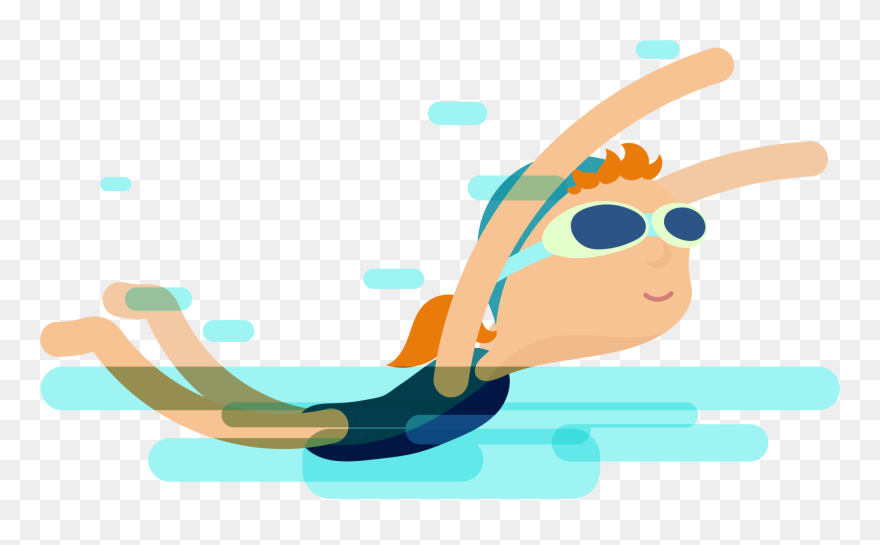 Swimming Euclidean Vector Dhaptar Gaya Langi - Cartoon Swimming Clipart Png Transparent Png