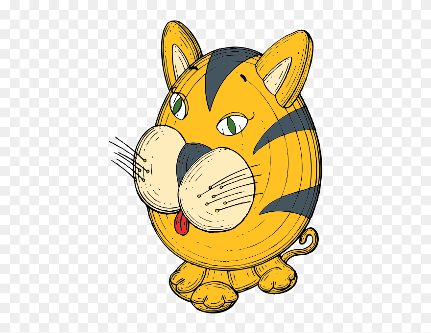 Head,art,small To Medium Sized Cats - Clip Art - Png Download