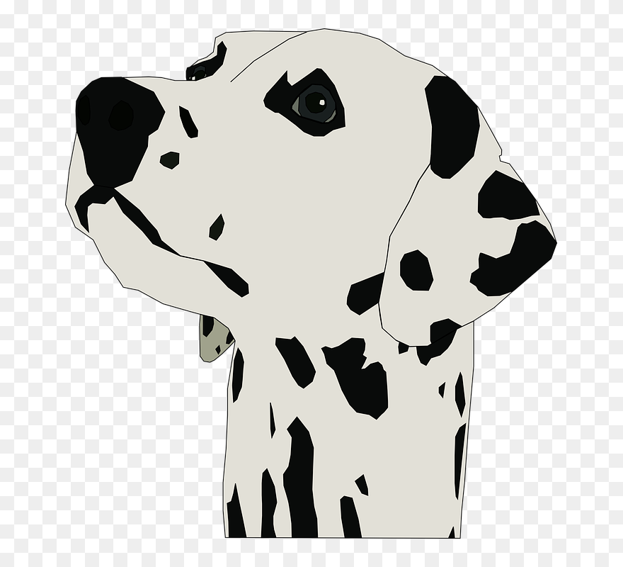 Puppy Svg Traceable Transparent & Png Clipart Free - Dalmatian Head Clipart