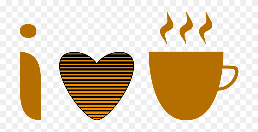 I Heart Coffee Coffee Icon Type Design Lettering - Cup Clipart