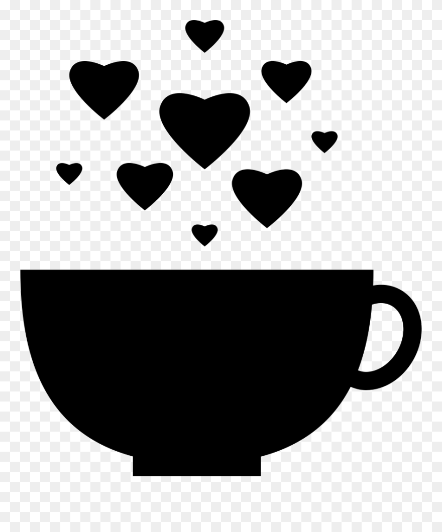 Cup With Heart Bubbles - Heart Bubbles Svg Clipart