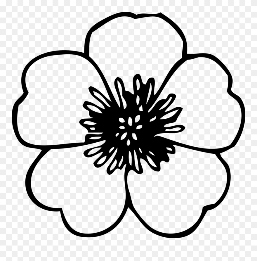 Presbytery Pages Grab Save - Black And White Image Of Flower Clipart