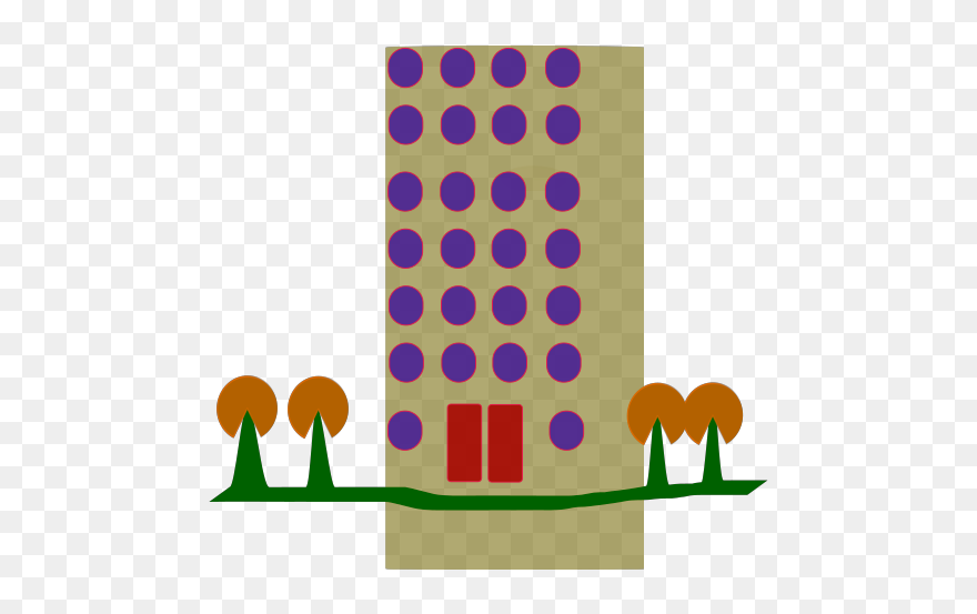 Housing Flat Svg Clip Arts - Block Of Flats Clipart - Png Download