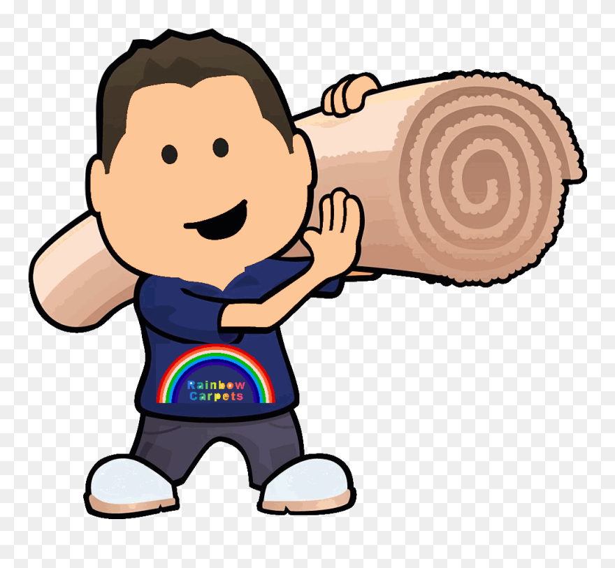 Carpet Fitter Cartoon Clipart