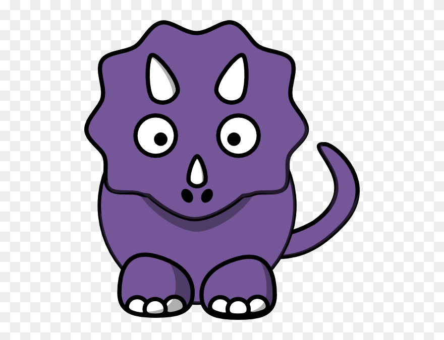 Purple Baby Dinosaur Clip Art - Purple Dinosaur Clipart - Png Download