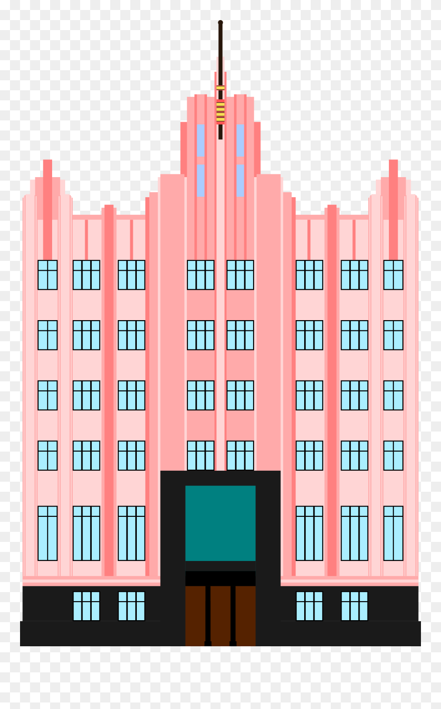 Art Deco Building Clip Arts - Building Vektor Icon Png Transparent Png
