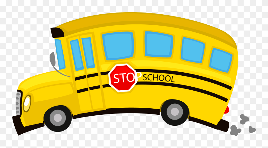 Smart Bus With Free Wi-fi Access - Yellow School Bus Clipart - Png Download