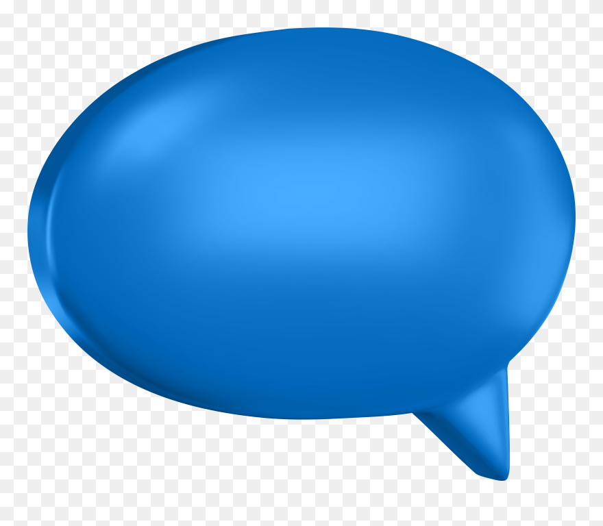 Blue Speech Bubble Clipart Image Royalty Free Stock - Png Download