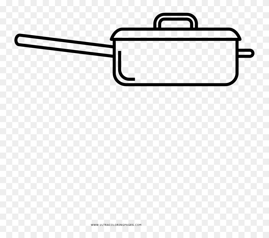 Casserole Pan Coloring Page - Line Art Clipart