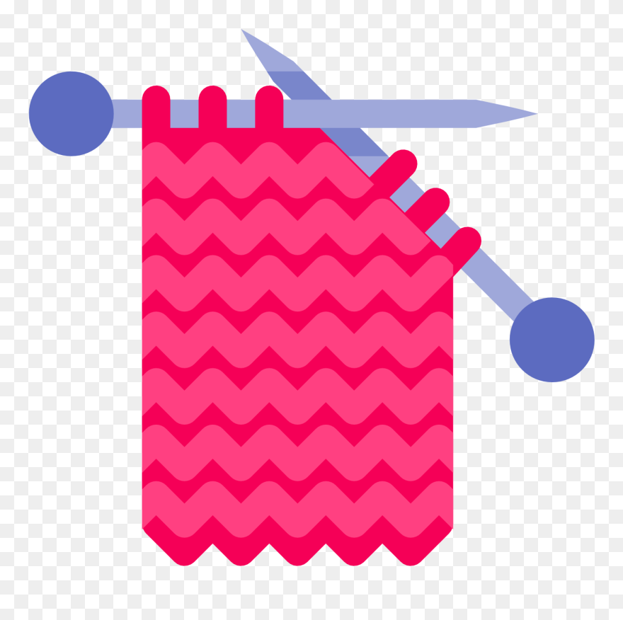 Transparent Knit Clipart - Transparent Background Knitting Clipart - Png Download