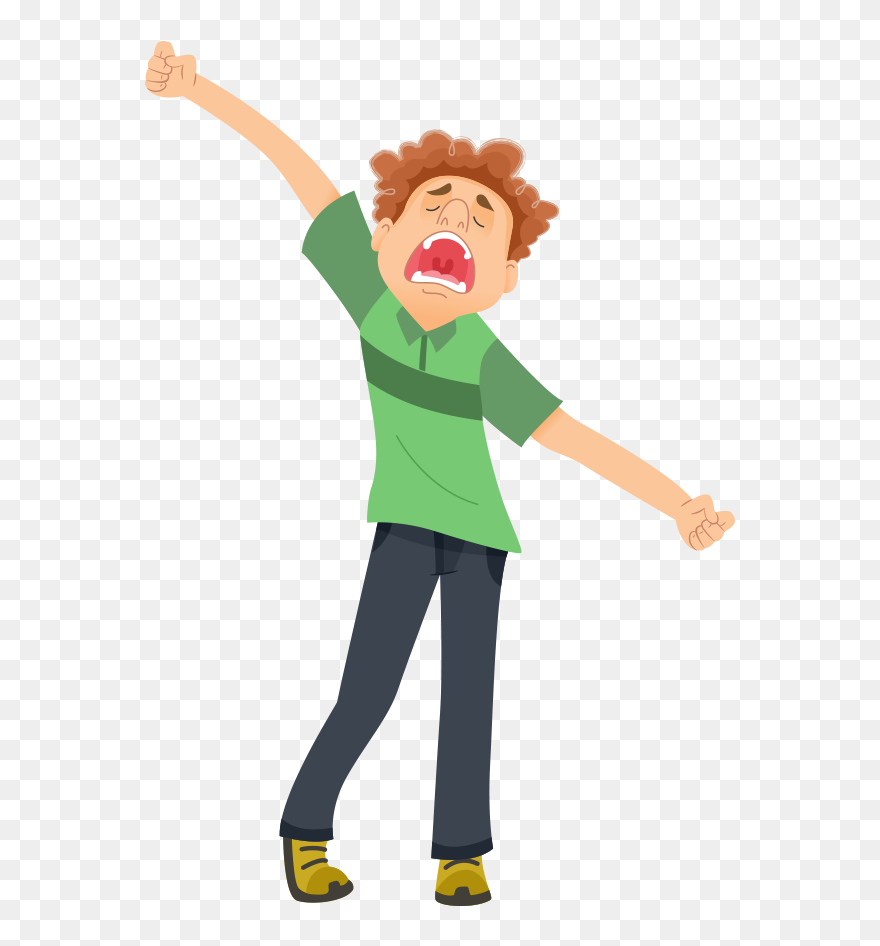 Pandiculation Small - Cartoon Clipart