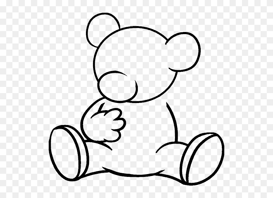 Drawing Bears Standing Huge Freebie Download For Powerpoint - Cartoon Bear Easy To Draw Clipart