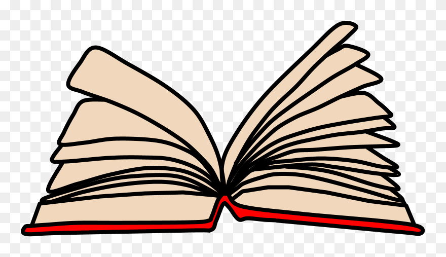 Book, Open Face Up, Red Clipart