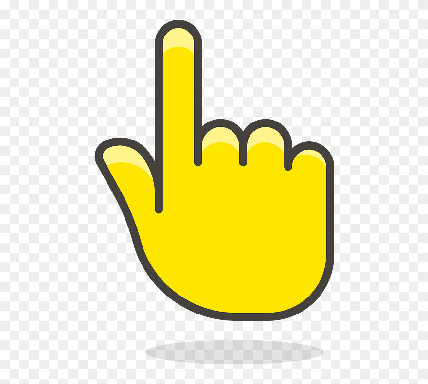 Backhand Index Pointing Up Emoji Clipart - Png Download