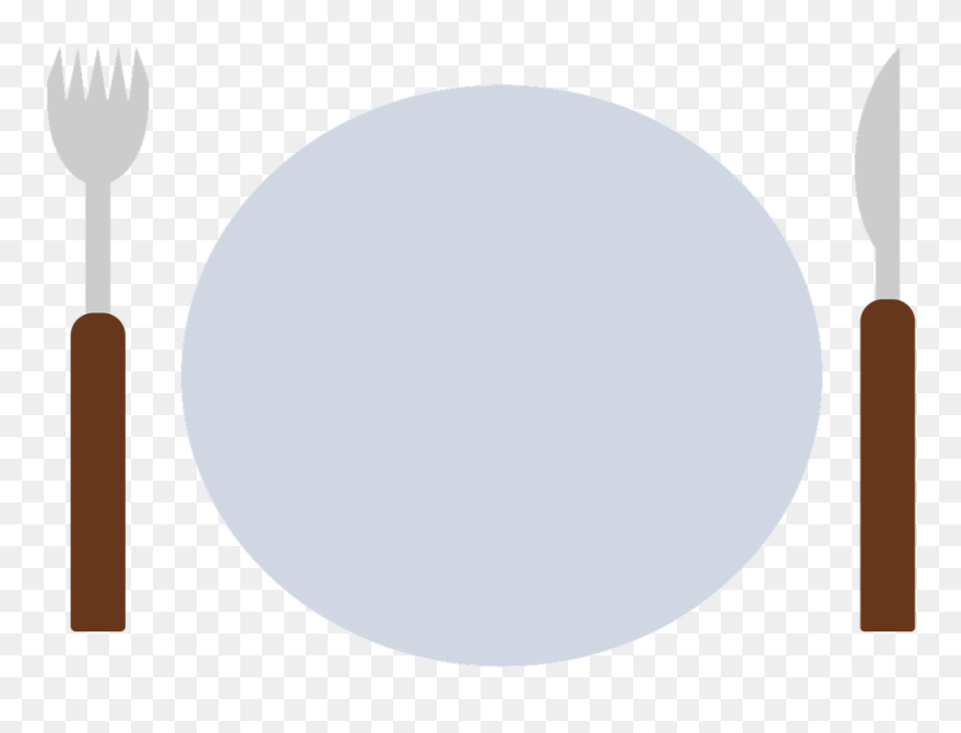Dinner Plate Clipart Cutlery - Circle - Png Download