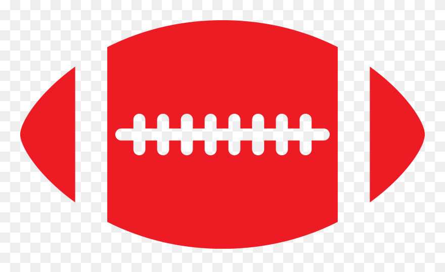 Girls Flag Football Clipart Svg Black And White Sports - Red American Football Clipart - Png Download