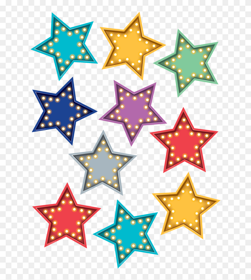 Up To Discount On - Chalkboard Brights Stars Clipart