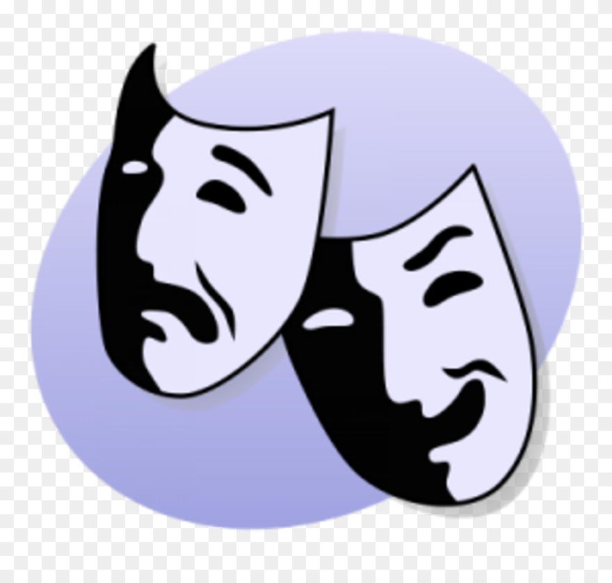 The Eternal Symbol Of Theater Is The Comedy And Tragedy - Drama Related Clipart