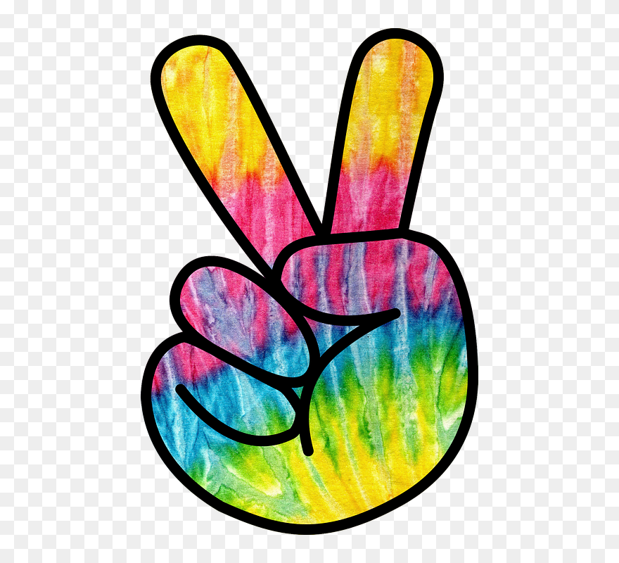 Hippie Png Hd Transparent Hippie Hd Images - Hippie Peace Sign Hand Clipart