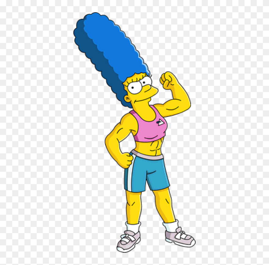 Muscular Marge Tapped Out - Simpsons Muscle Marge Clipart