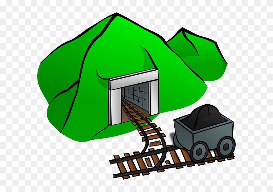 Map, Mountain, Symbol, Cart, Game, Playing, Role, Coal - Coal Mines Clipart - Png Download