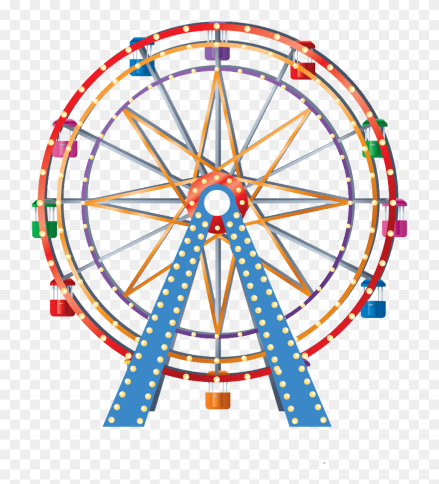 Ferris Wheel Car Clipart Clip Black And White Stock - Clipart Ferris Wheel Png Transparent Png