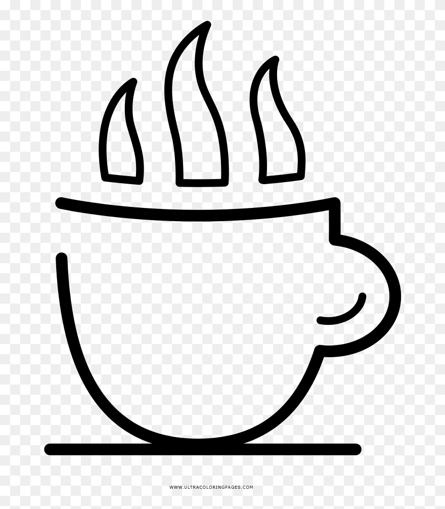 Cup Of Coffee Coloring Page Clipart