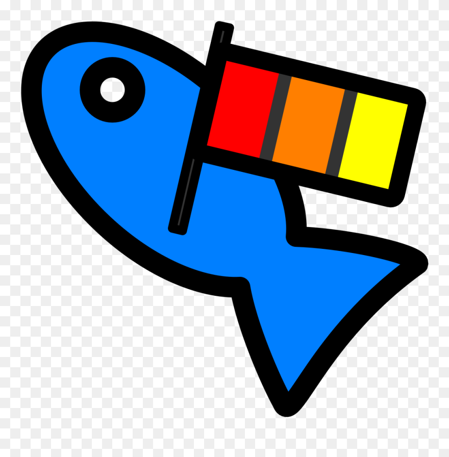 Fish Carrying Flag Svg Clip Arts - Clip Art - Png Download