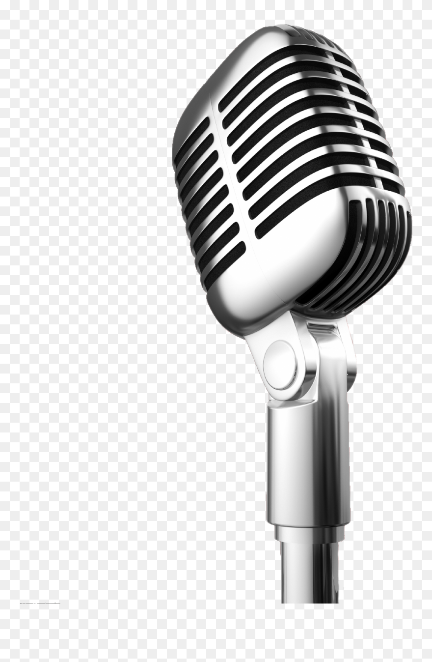 Microphone News Book Human Voice Recording Studio - Transparent Background Microphone Png Clipart