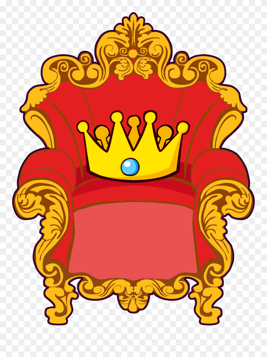 Crown Boy Clipart Clip Art Black And White Visual Arts - Throne Clipart - Png Download