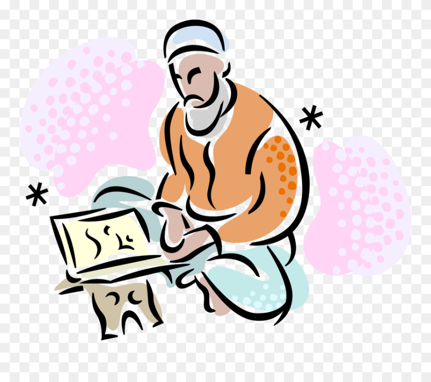 Vector Illustration Of Islamic Religious Ulama Cleric - Ulama Png Clipart