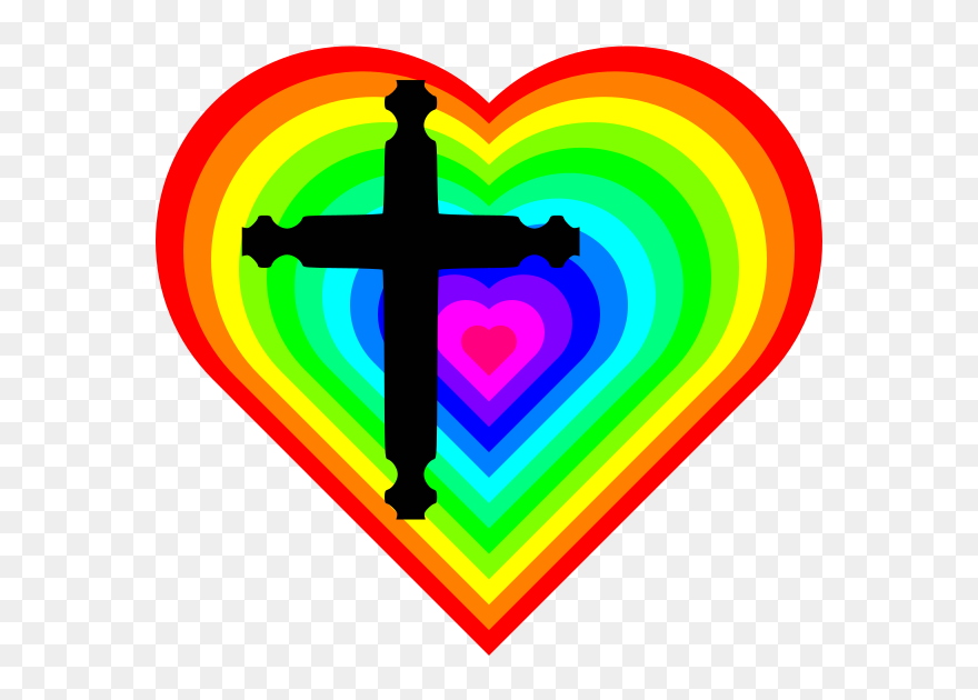 Rainbow Heart Clipart - Png Download