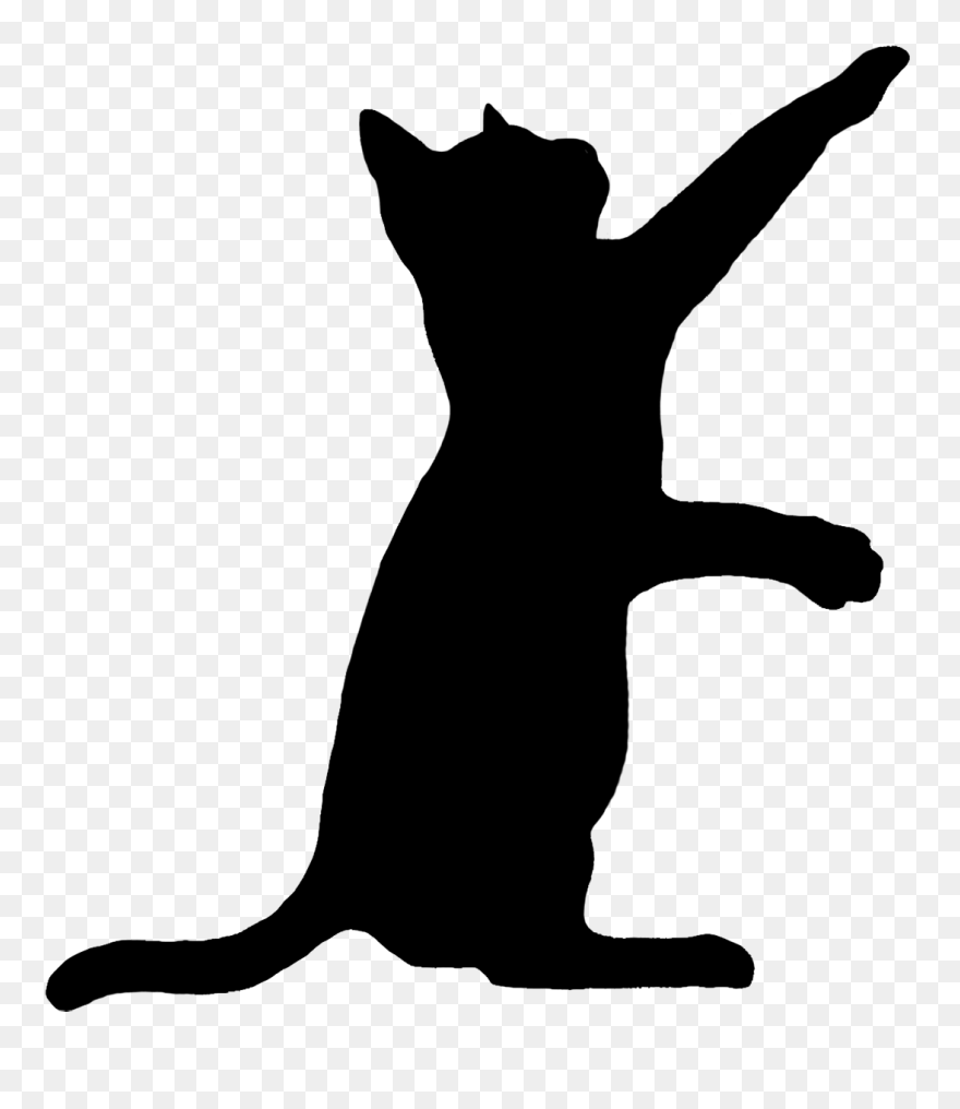 2 Cat Clipart Graphic Freeuse Stock Image - Cat Silhouette - Png Download