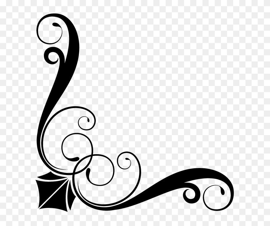 Black Border Art Png Clipart - Corner Art Deco Clip Art Transparent Png