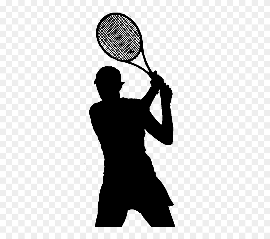 Shoulder Megaphone Line Silhouette - Silhouette Tennis Png Clipart
