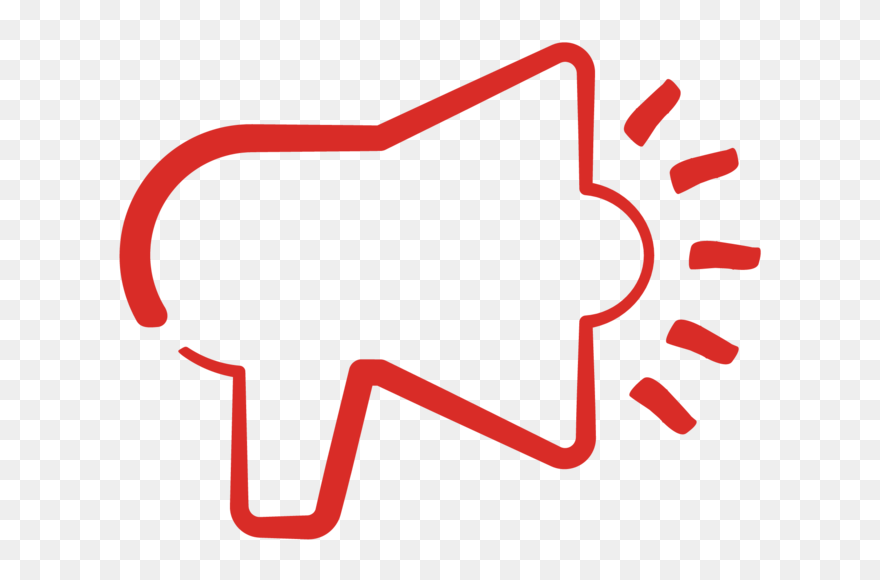 Transparent Red Megaphone Clipart - Png Image Comunicado Png